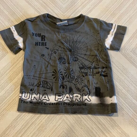 Mish Baby Boys Luna Park Grey Tie Dye T-Shirt - Picture 1 of 6
